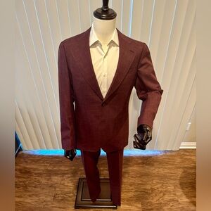 Suitsupply Havana Burgundy Suit Size 40L